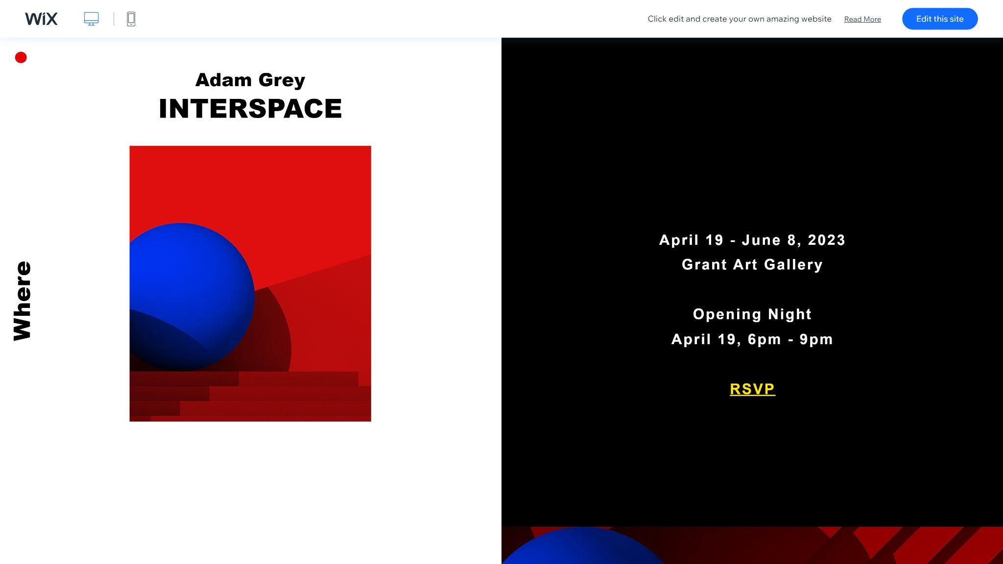 Split screen layouts